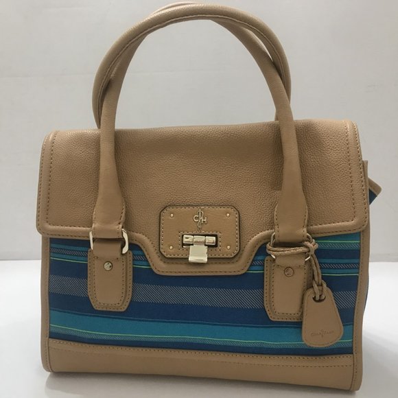 COLE HAAN TOP HANDLE HANDBAG W CROSS STRAP